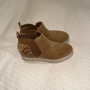 Dolce Vita Suede and Snakeskin Sneaker Booties